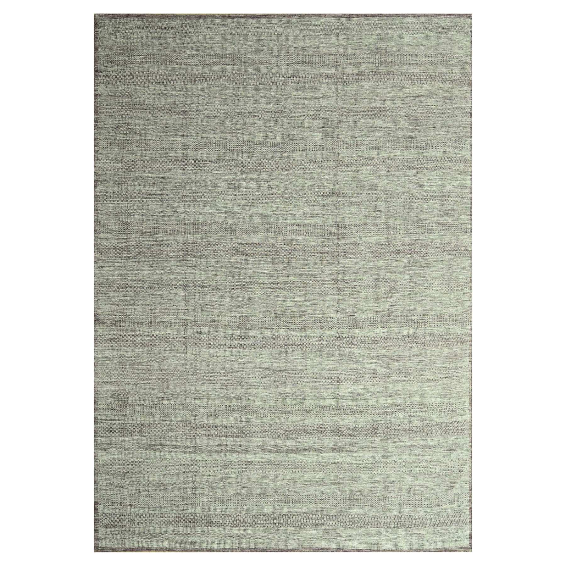 Wine Red with Ivory, 100% Wool, Hand Knotted, Oxidized and Distressed Grass Design with Exposed Warps, Oriental Rug